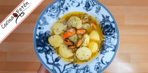 Ensalada templada de mejillones con patatas