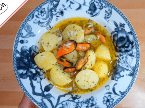 Ensalada templada de mejillones con patatas