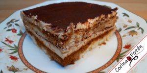 Tiramisú fácil saludable y sin huevo